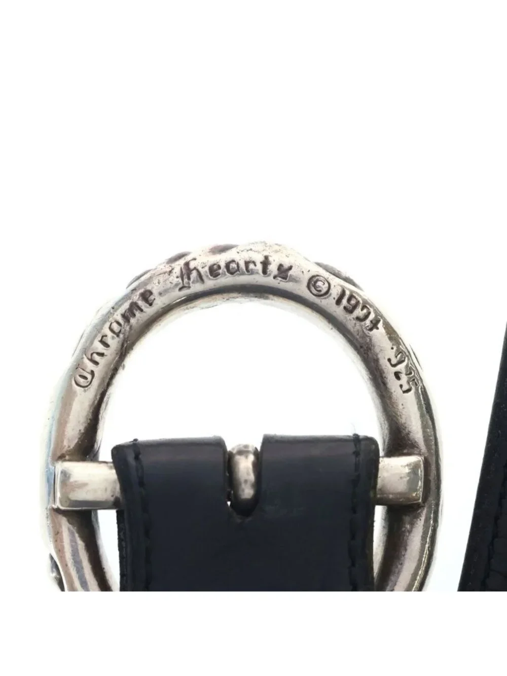 Chrome Hearts Blt Scrlrec Scroll Rectangle Leather Belt